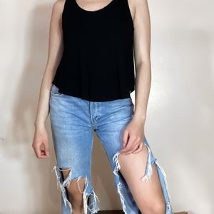 TOP SHOP Moto High Waisted Distressed Mom Jeans